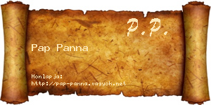 Pap Panna névjegykártya