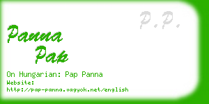 panna pap business card